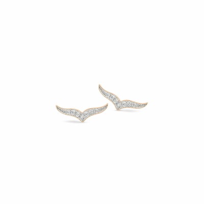 GINETTE NY WISE earrings, rose gold and diamond