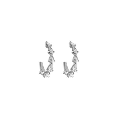 Boucles d'oreilles créoles Créoles en or blanc et diamants