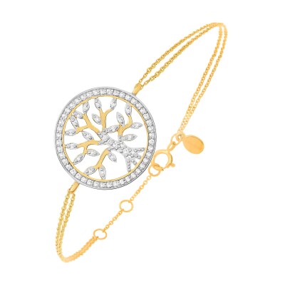 Bracelet or jaune et diamants