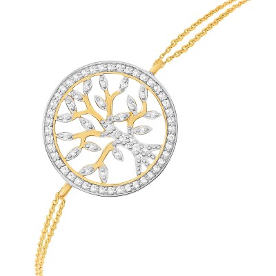 Bracelet or jaune et diamants