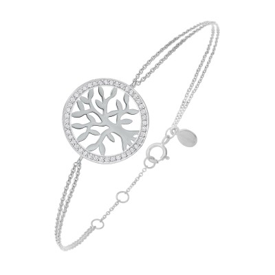 Bracelet or blanc et diamants