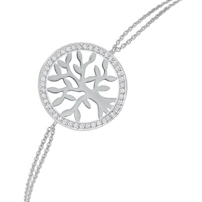 Bracelet or blanc et diamants