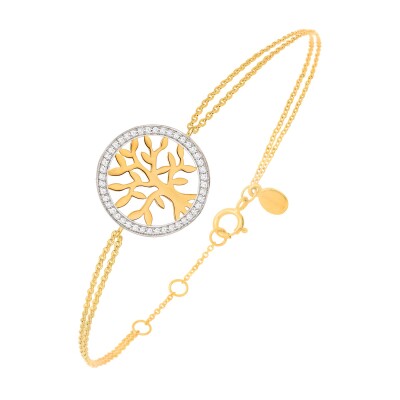 Bracelet or jaune et diamants