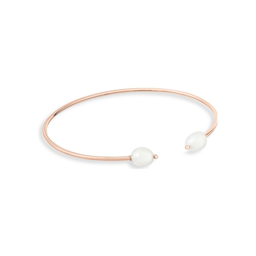 Ginette NY PEARLS bracelet in pink gold and baroque pearls