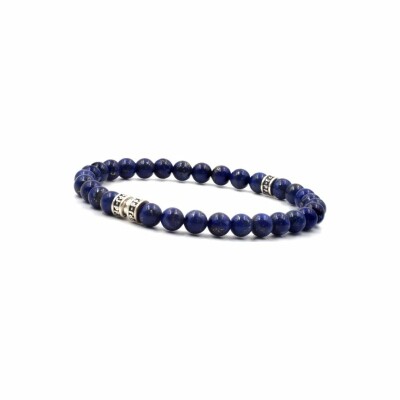 Bracelet Pierre Paul Jacques en argent et lapis lazulli