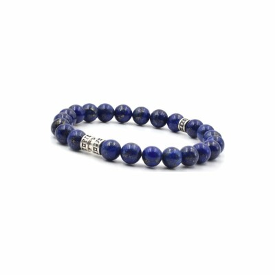 Bracelet Pierre Paul Jacques en argent et lapis lazulli