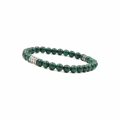 Bracelet Pierre Paul Jacques en malachite de diamètre 6 mm