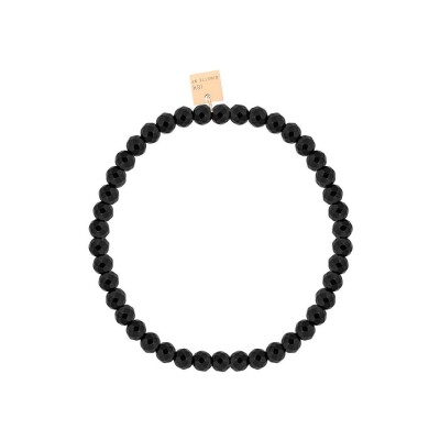 Bracelet Ginette NY MINI EVER en or rose et onyx