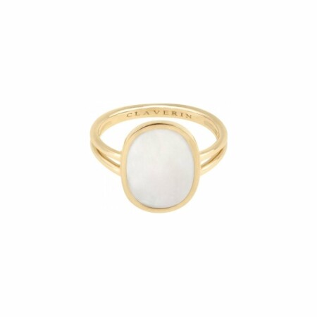 Bague Claverin Organic 750 Organic en or jaune et nacre