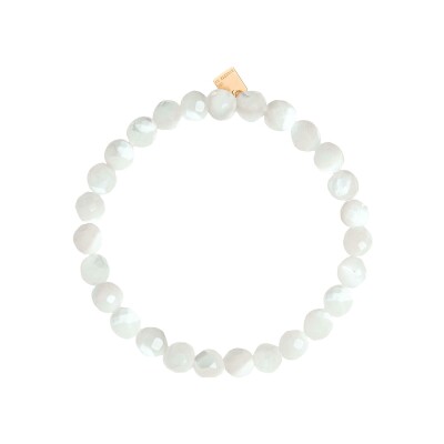 Bracelet Ginette NY EVER en or rose et nacre blanche