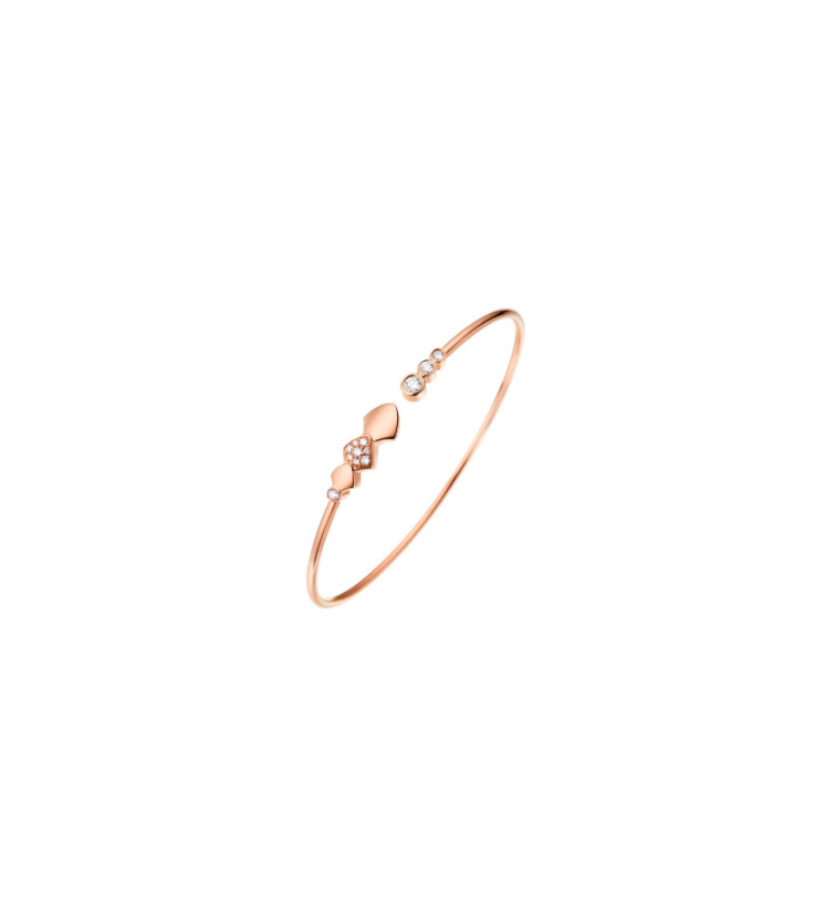 Akillis Python bracelet in pink gold and diamonds
