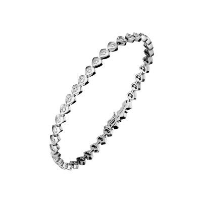Bracelet Akillis Python en or blanc et diamants