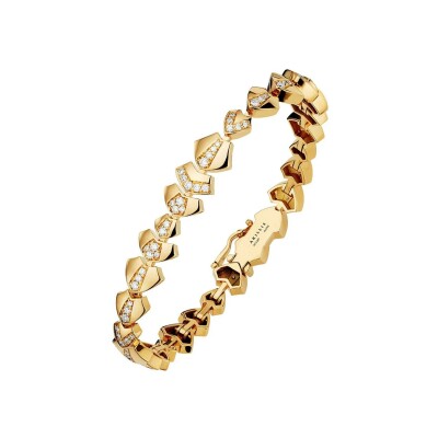 Bracelet Akillis Python en or jaune et diamants