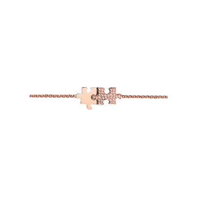 Bracelet Akillis Puzzle en or rose et diamants