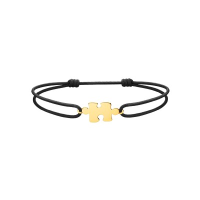 Bracelet sur cordon Akillis Puzzle en or jaune