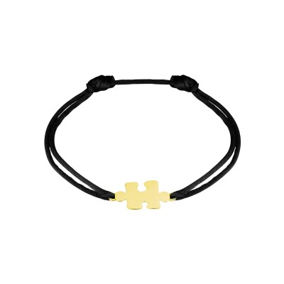 Bracelet sur cordon Akillis Puzzle en or jaune