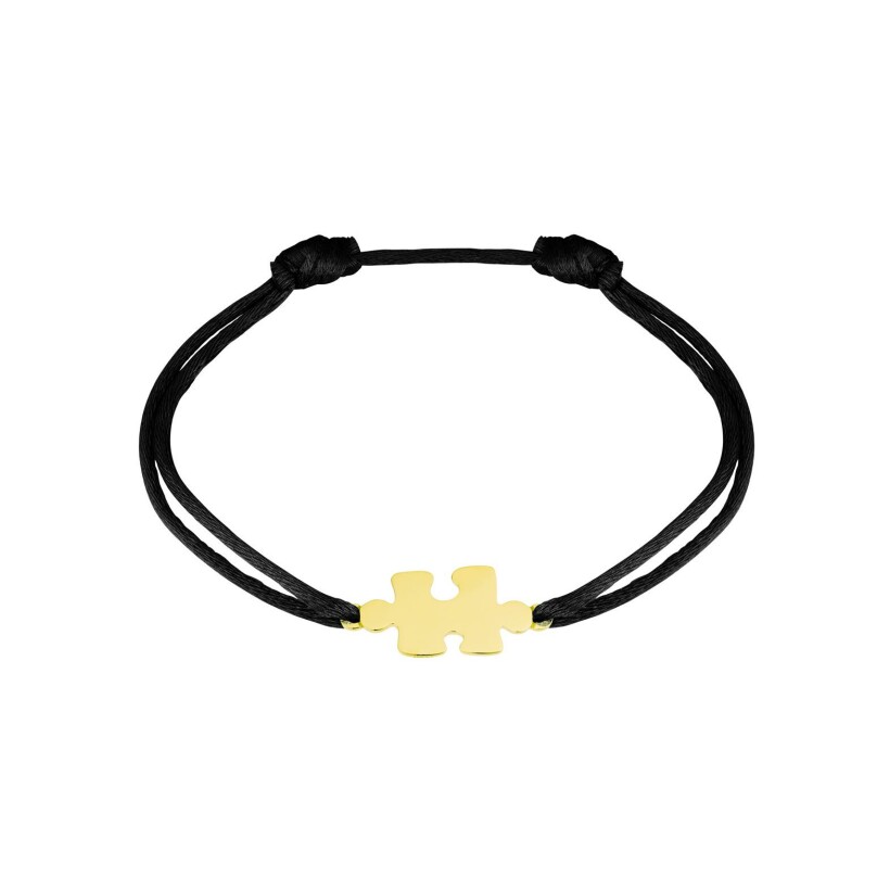 Bracelet sur cordon Akillis Puzzle en or jaune