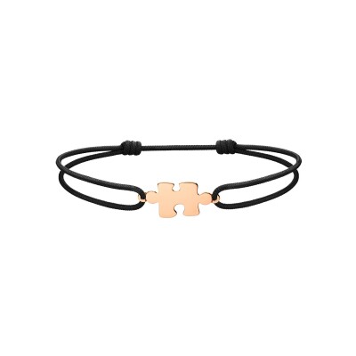 Bracelet sur cordon Akillis Puzzle en or rose