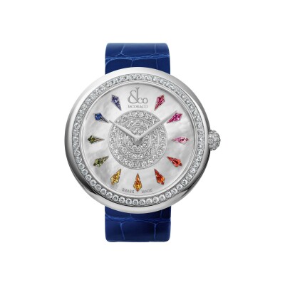 Jacob & Co Brilliant One Row Multicolored Sapphires 38mm Watch