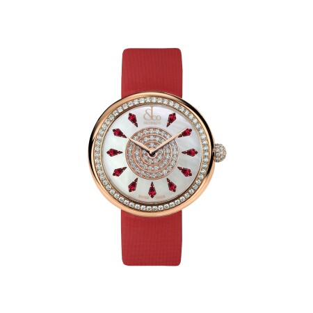 Jacob & Co Brilliant One Row Rubies in Rose Gold 38mm Watch