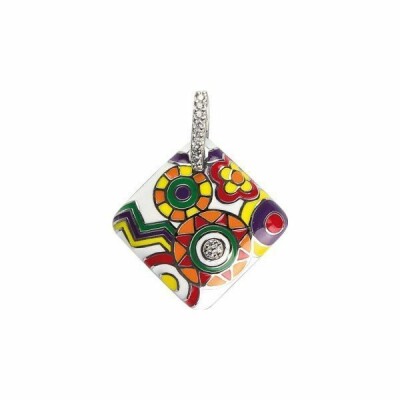 Pendentif Una Storia Summer en argent laqué