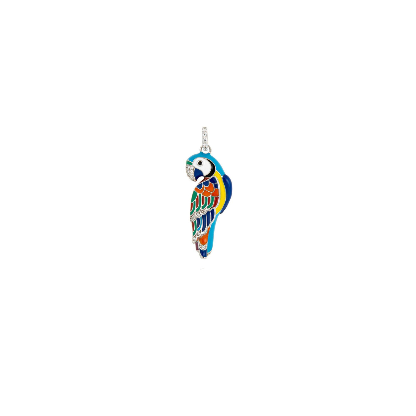 Pendentif Una Storia Lovebird en argent et oxydes de zirconium