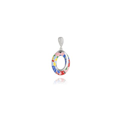 Pendentif Una Storia Majorelle en argent rhodié et oxydes de zirconium