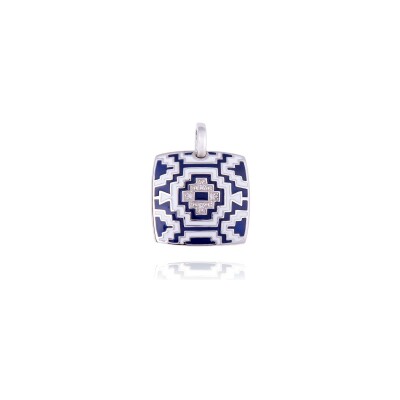 Pendentif Una Storia Aztec en argent rhodié et oxydes de zirconium