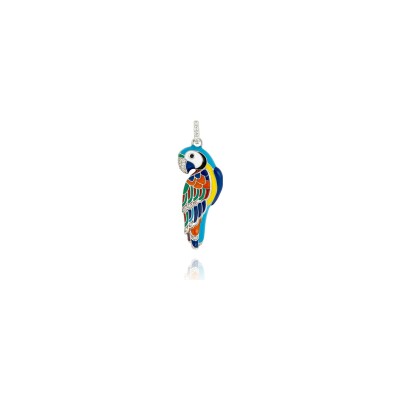 Pendentif Una Storia Lovebird en argent rhodié et oxydes de zirconium