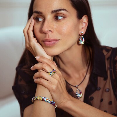 Pendentif Una Storia Marina en argent rhodié et oxydes de zirconium
