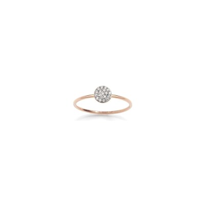 Bague Burato Paillettes en or rose et diamants