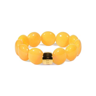 Bracelet PARABAYA Bombom Amarelo 11 perles en résine et acrylique Jaune