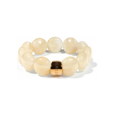 Bracelet PARABAYA Bombom Latte 11 perles en résine et acrylique - Latte