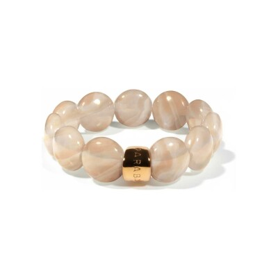 Bracelet PARABAYA Bombom Macchiato 11 perles en résine et acrylique - Macchiato
