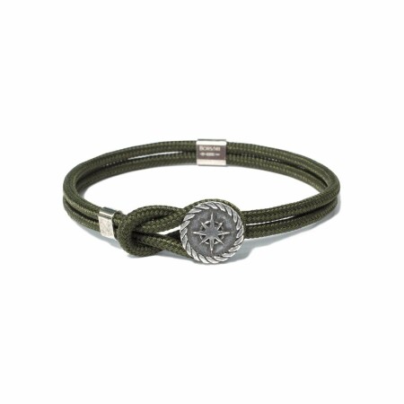 Bracelet Borsari Gioielli en argent et polyester vert