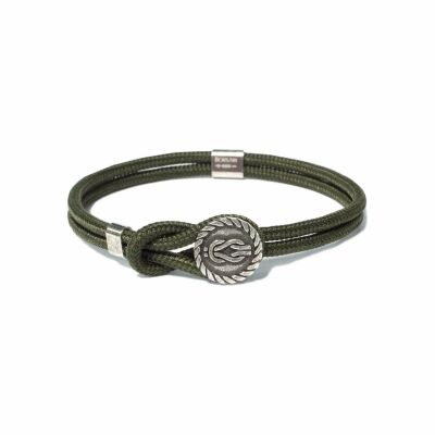 Bracelet Borsari Gioielli en argent et polyester vert