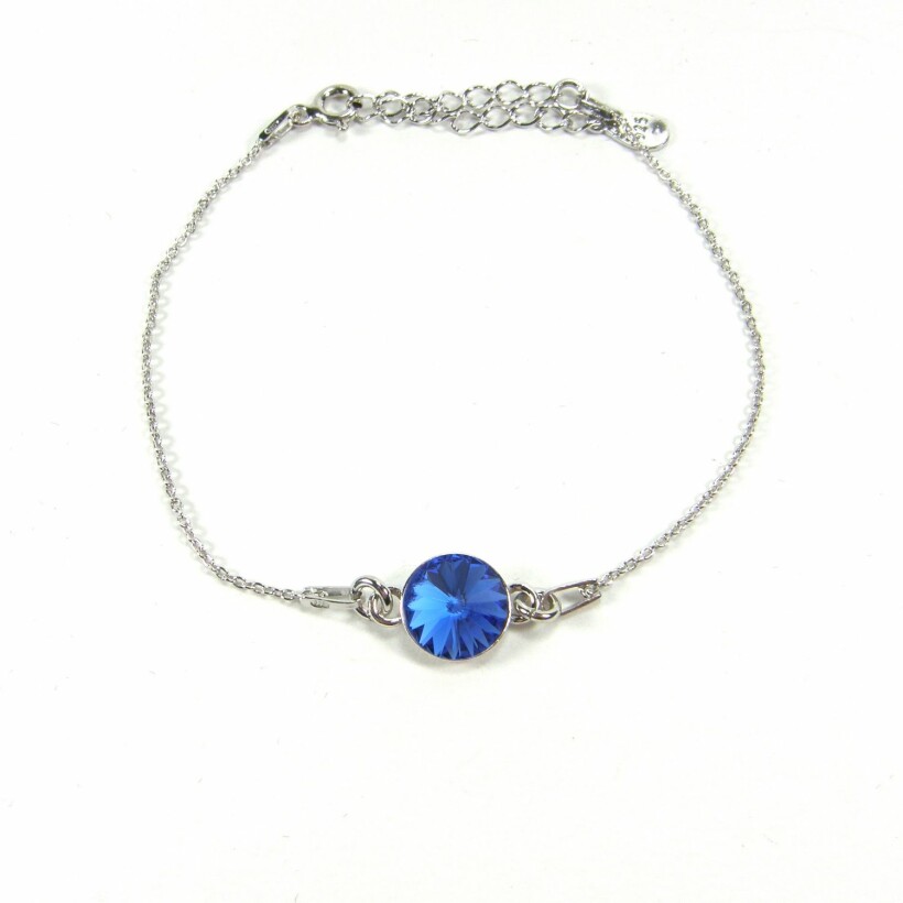 Bracelet Indicolite Emily en argent et cristaux bleus