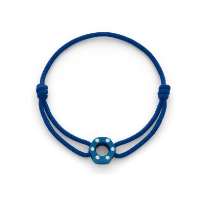 Bracelet cordon Omen Mika en acier et textile