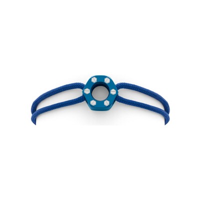 Bracelet cordon Omen Mika en acier et textile