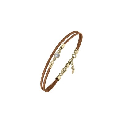 Bracelet Annah Cruz Moon Camel en plaqué or