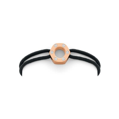 Bracelet cordon Omen Tatiana en acier et textile