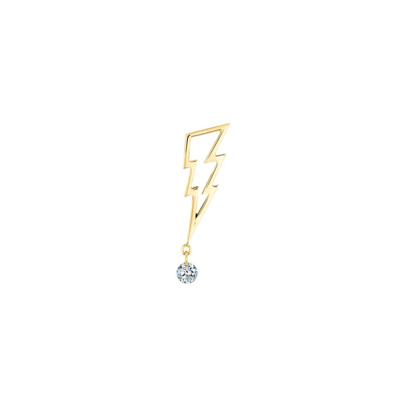 Mono boucle d'oreilles La Brune & La Blonde POP Coup de Foudre en or jaune et diamants de 0.05ct