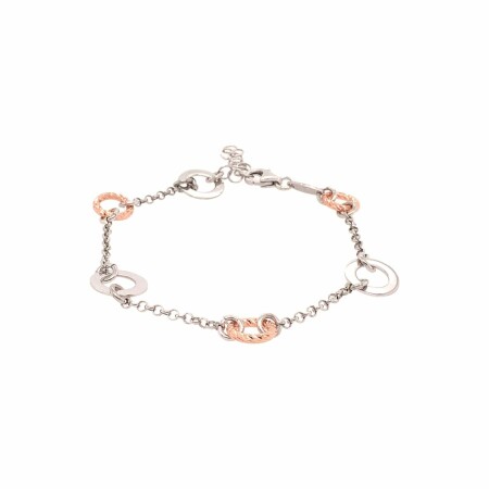 Bracelet Fraboso en argent et argent doré rose