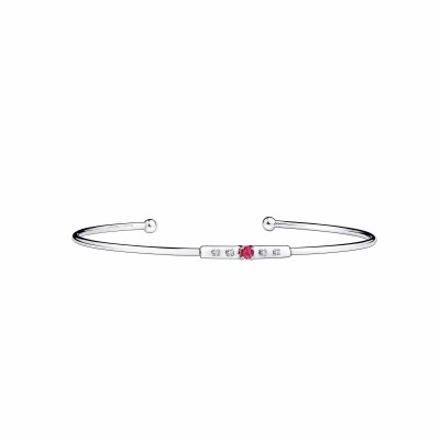 Bracelet Mauboussin Capsule d'émotions en or blanc, rubis et diamants