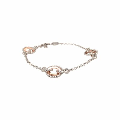 Bracelet Fraboso en argent et argent doré rose