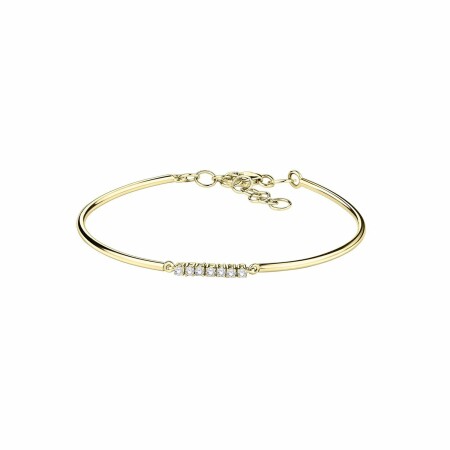 Bracelet Mauboussin Trois grains d'amour en or jaune et diamants