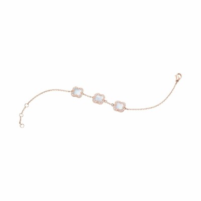Bracelet Mauboussin Trèfle de toi en or rose, nacre et diamants