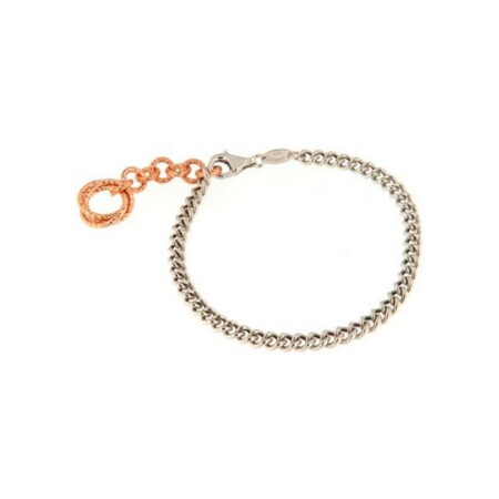 Bracelet Fraboso en argent et argent doré rose