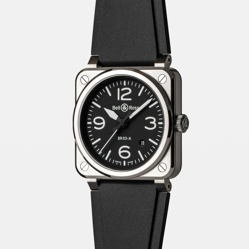 Bell & Ross BR 03 Black Steel watch