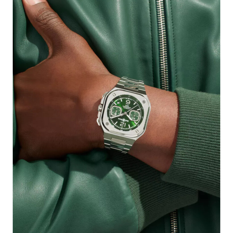 Bell & Ross BR 05 Chrono green steel watch